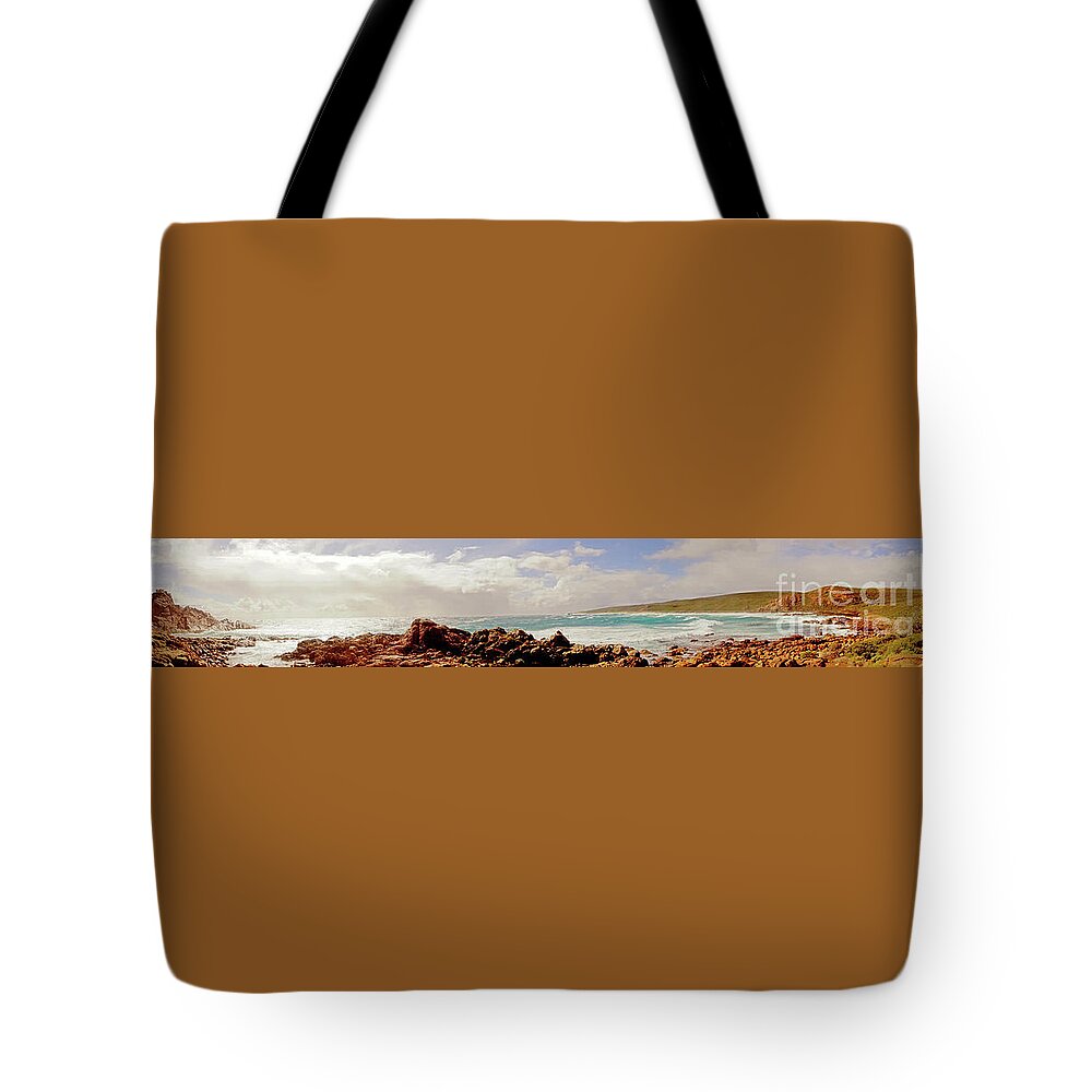 Panorama Tote Bag featuring the photograph Sugarloaf Rock Panorama I by Cassandra Buckley