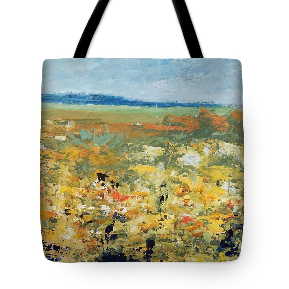California Tote Bag featuring the painting Suggestion of Flowers by Gary Coleman