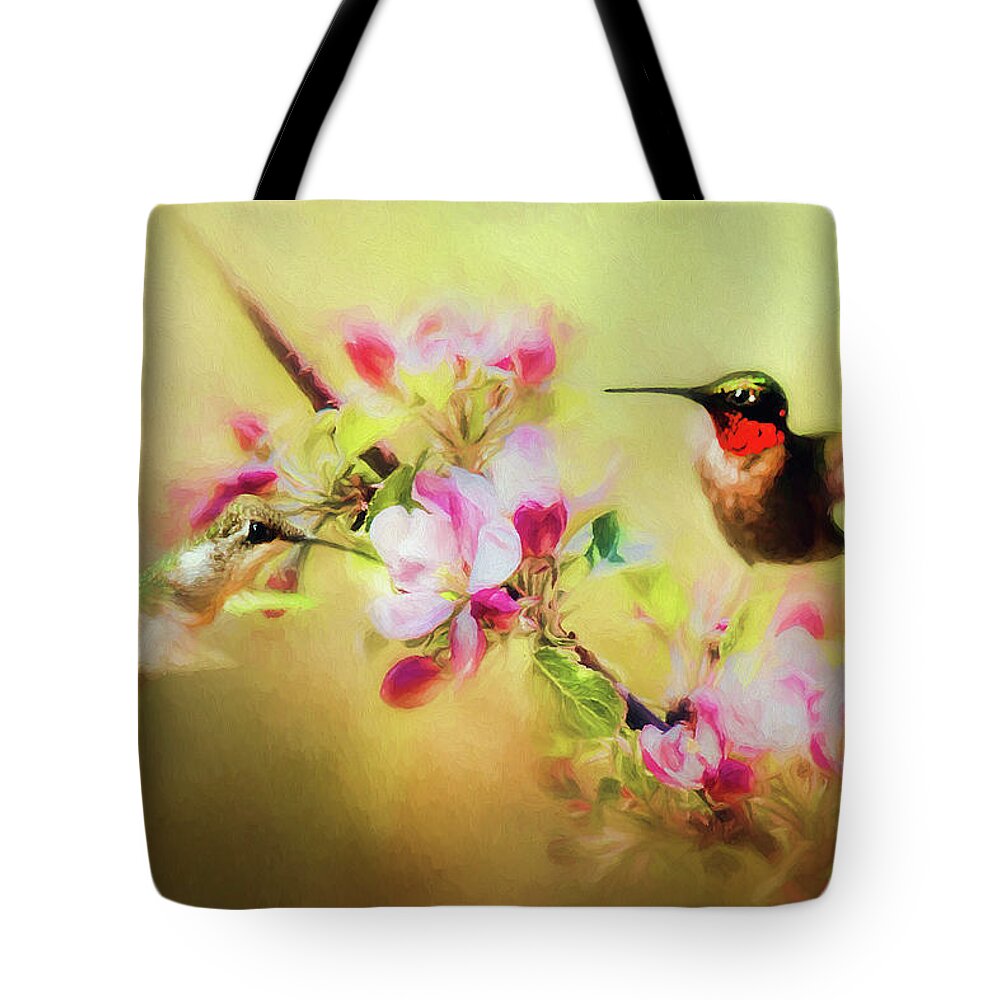 Digital Painting Tote Bag featuring the photograph Summer Affair by Darren Fisher
