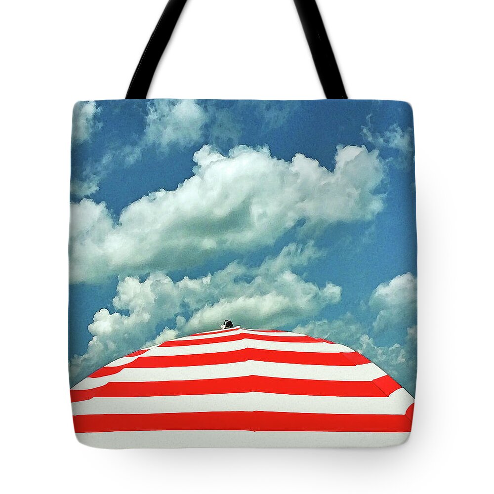 Summer Tote Bag featuring the photograph Summer Beach Sky by Deborah Smith