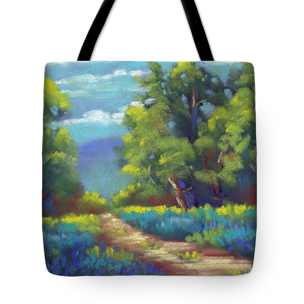 Summer Tote Bag featuring the painting Summer Blues by David G Paul