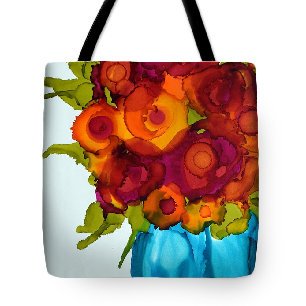 Floral Tote Bag featuring the painting Summer Bouquet by Beth Kluth