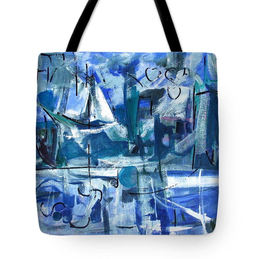 Cool Summer Colors Tote Bag featuring the painting Summer Coming Down Final Version by Betty Pieper