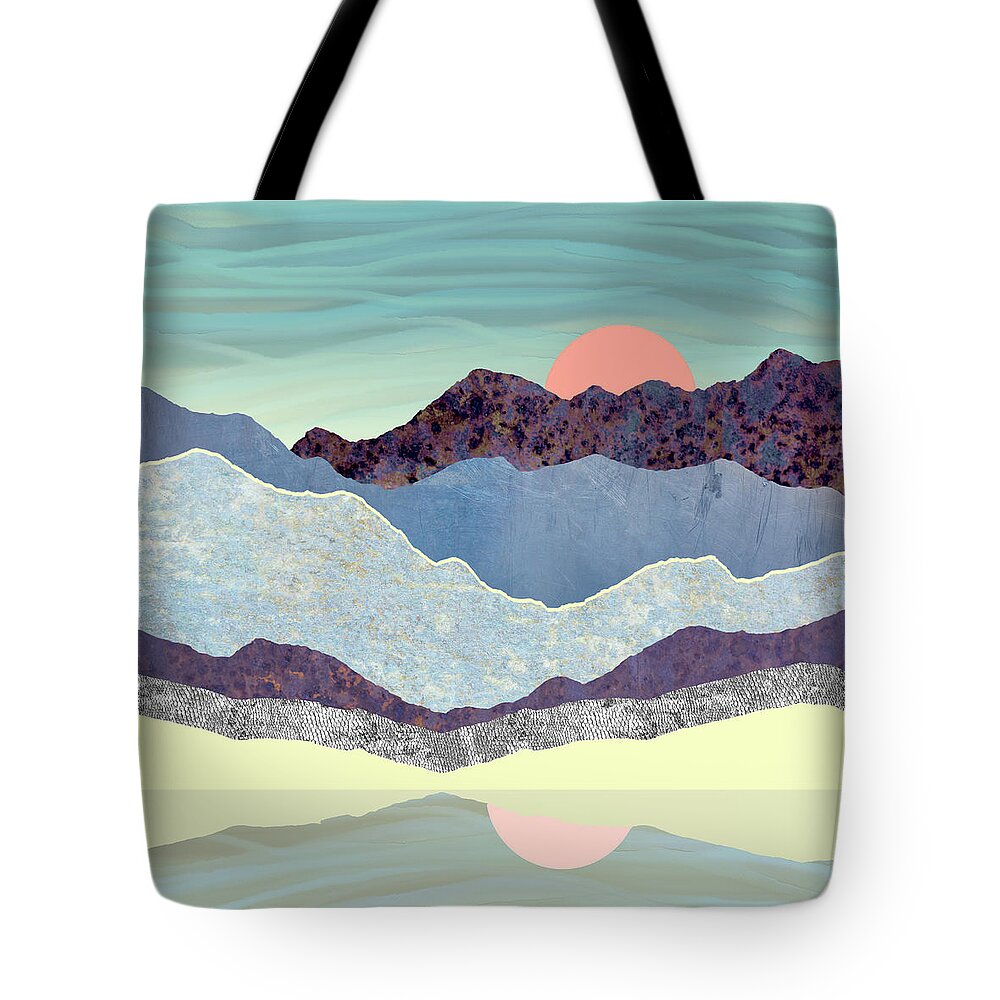 Summer Tote Bag featuring the digital art Summer Dawn by Spacefrog Designs