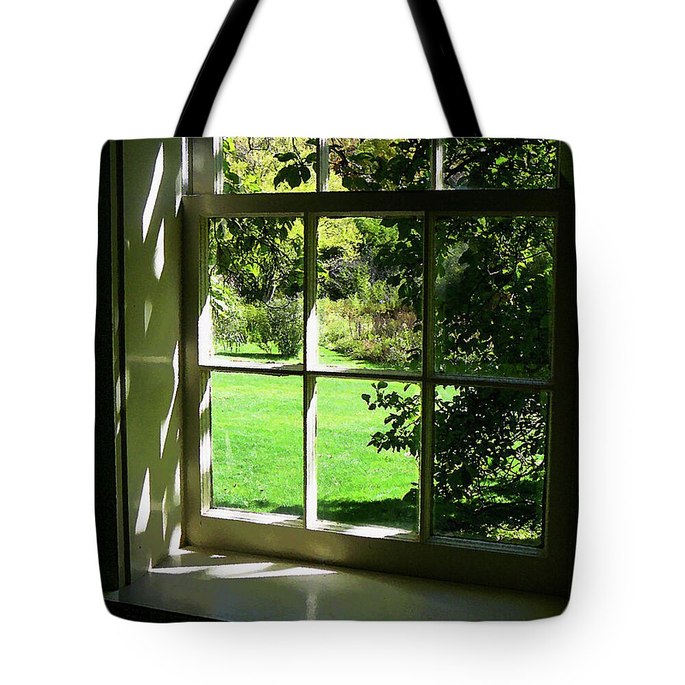 Summer Tote Bag featuring the photograph Summer Day Through the Window by Susan Savad