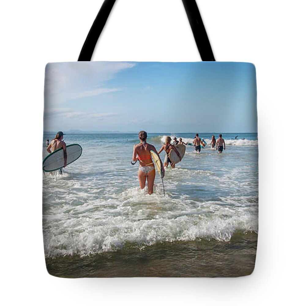 Australia Tote Bag featuring the photograph Summer Days Byron Waves by Az Jackson