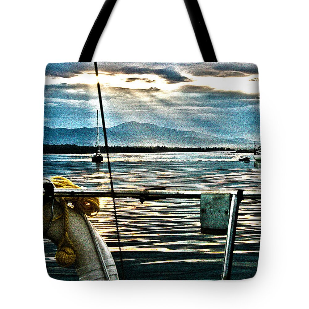 Summer Tote Bag featuring the photograph Summer Eve at Sea by Alicia Kent