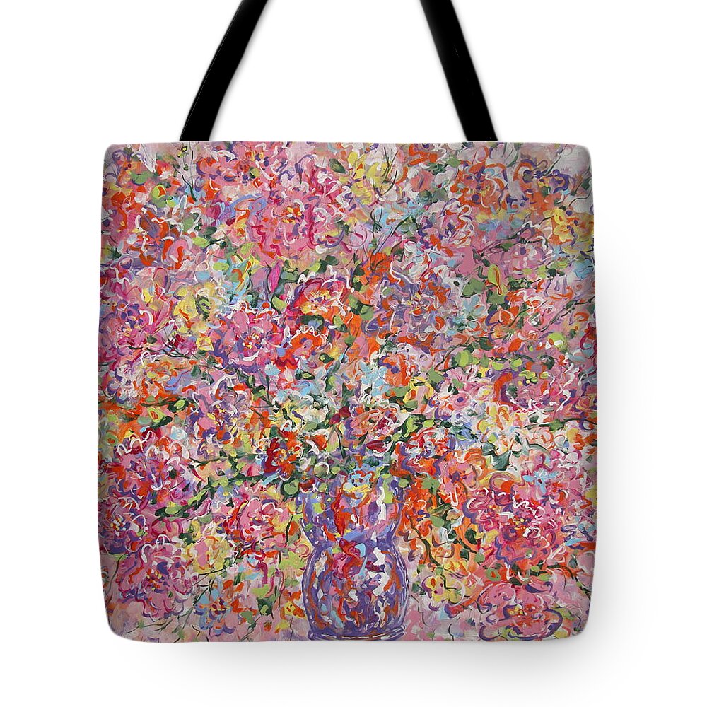 Painting Tote Bag featuring the painting Summer Flowers by Leonard Holland