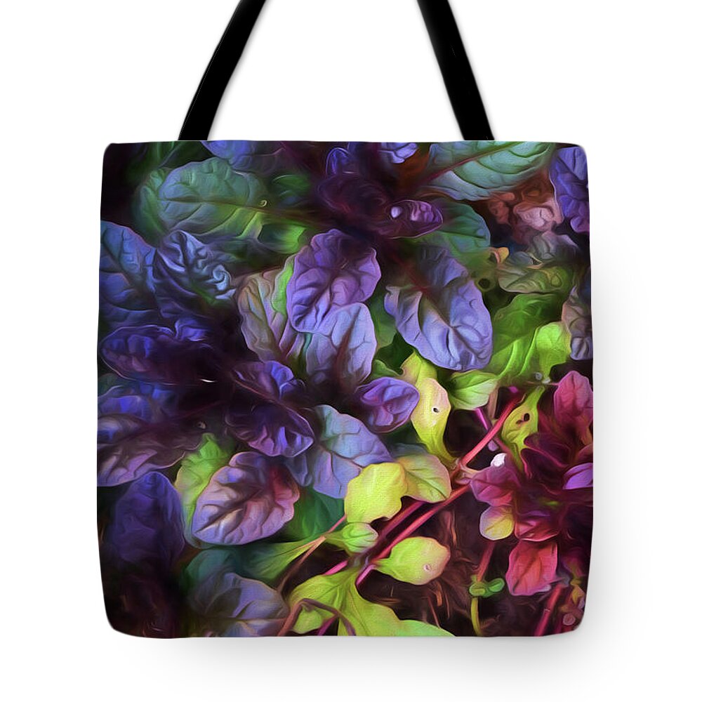 Painterly Tote Bag featuring the photograph Summer Garden 5 by Bonnie Bruno