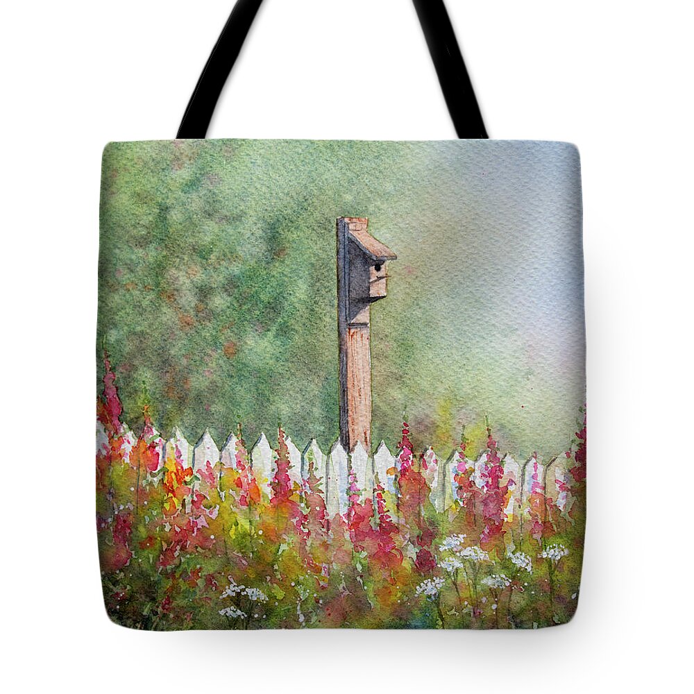 Summer Tote Bag featuring the painting Summer Garden by Rebecca Davis