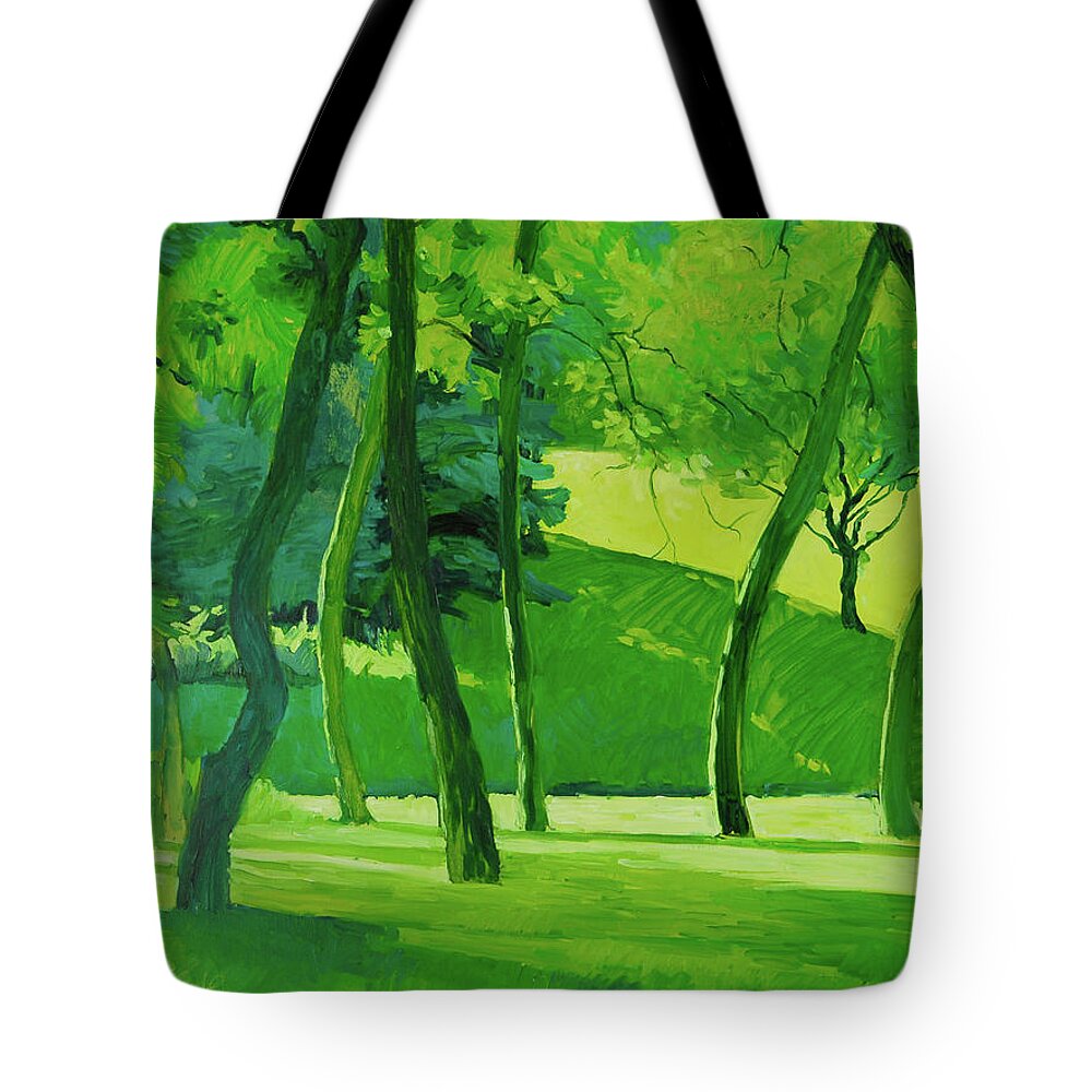 Forest Tote Bag featuring the painting Summer Green by Judith Barath