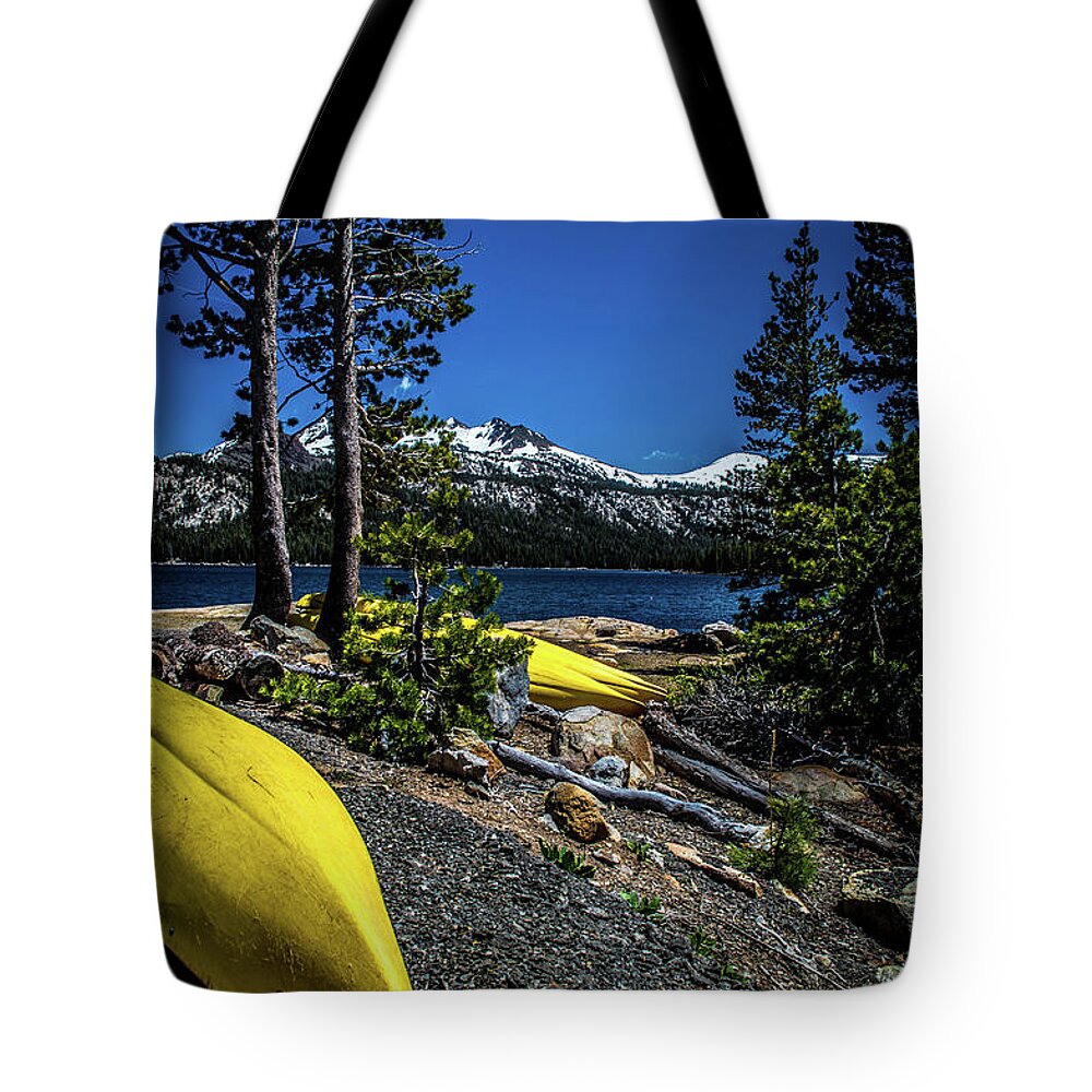 Kayak Tote Bag featuring the photograph Summer in the Sierra by Steph Gabler