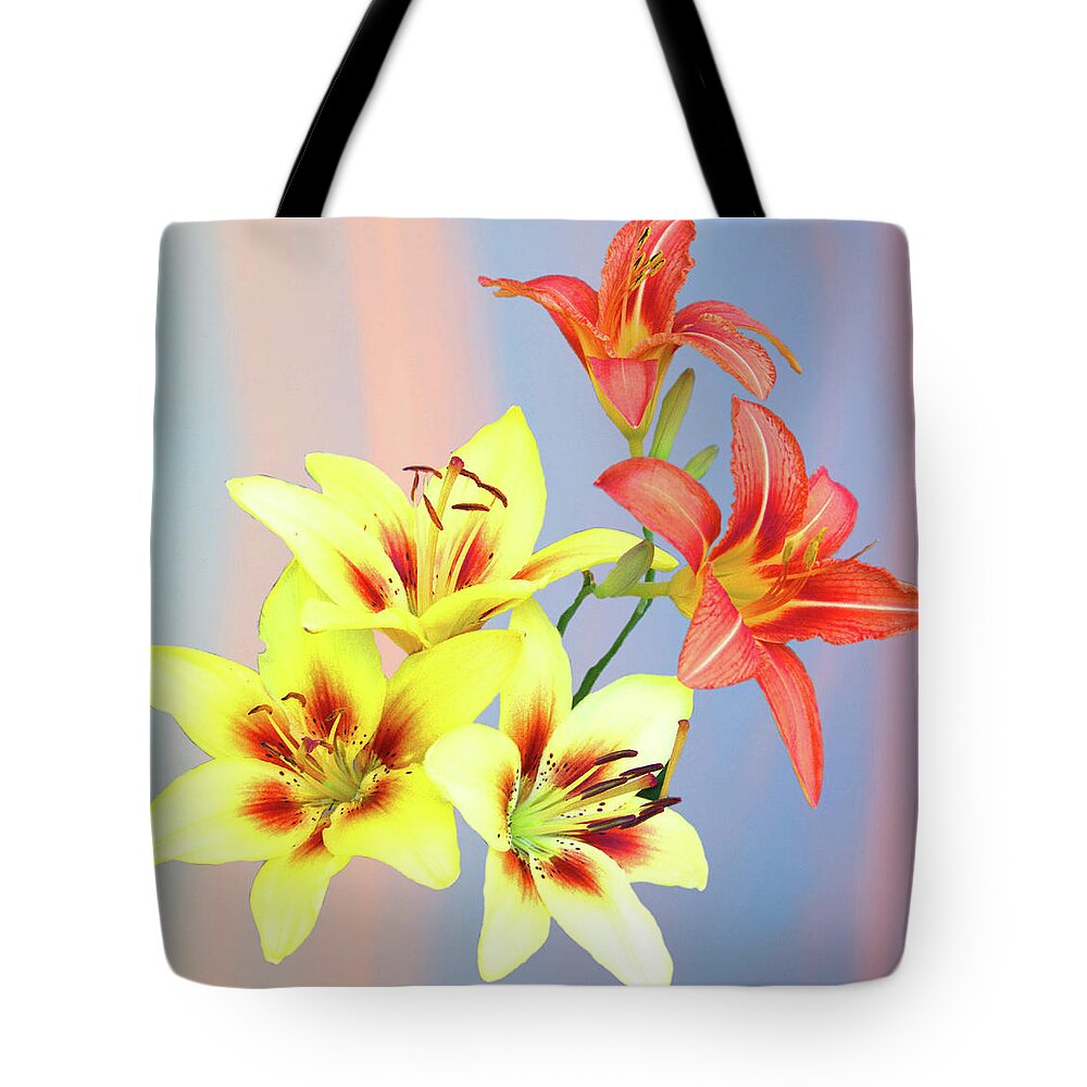 Flowers Tote Bag featuring the photograph Summer Iris by Newwwman