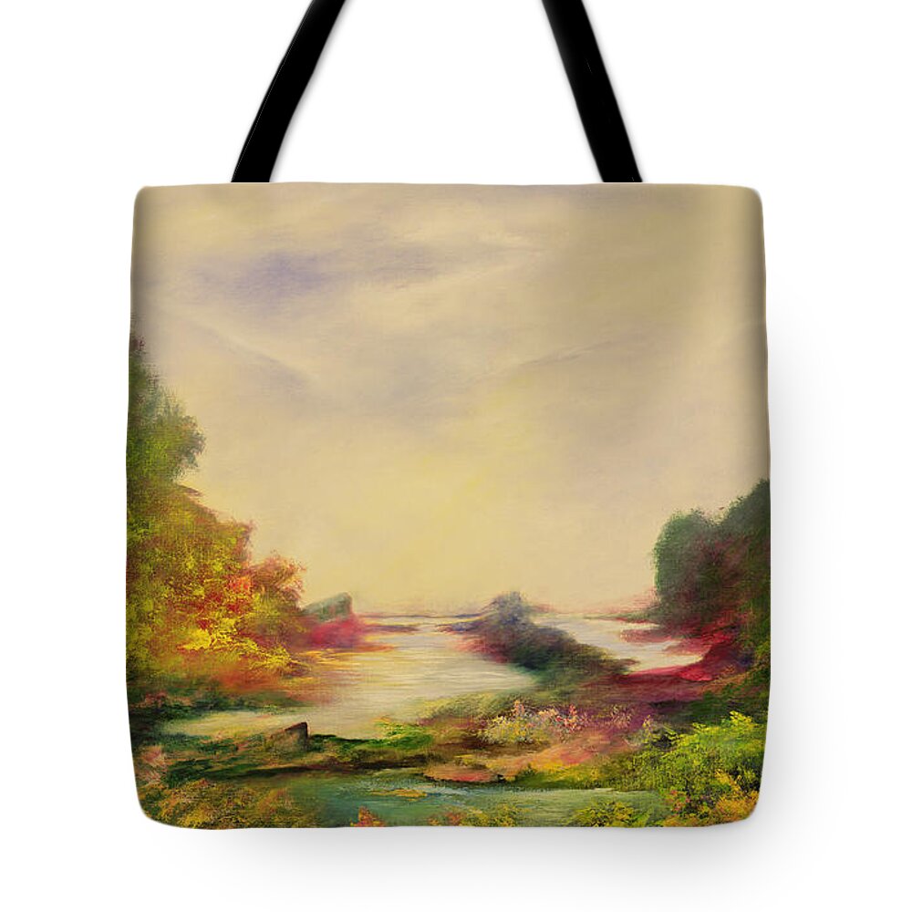 Valley Tote Bag featuring the painting Summer Joy by Hannibal Mane