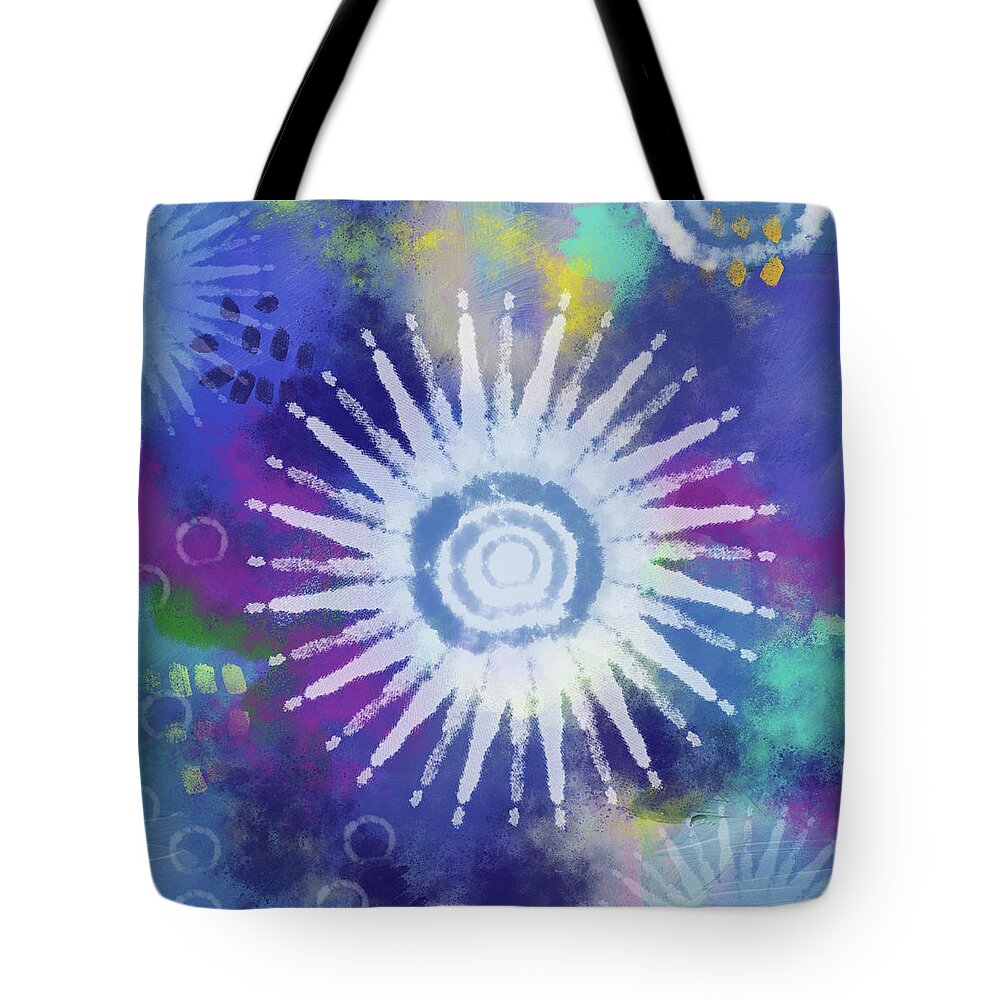 Groovy Tote Bag featuring the mixed media Summer of Love 2- Art by Linda Woods by Linda Woods