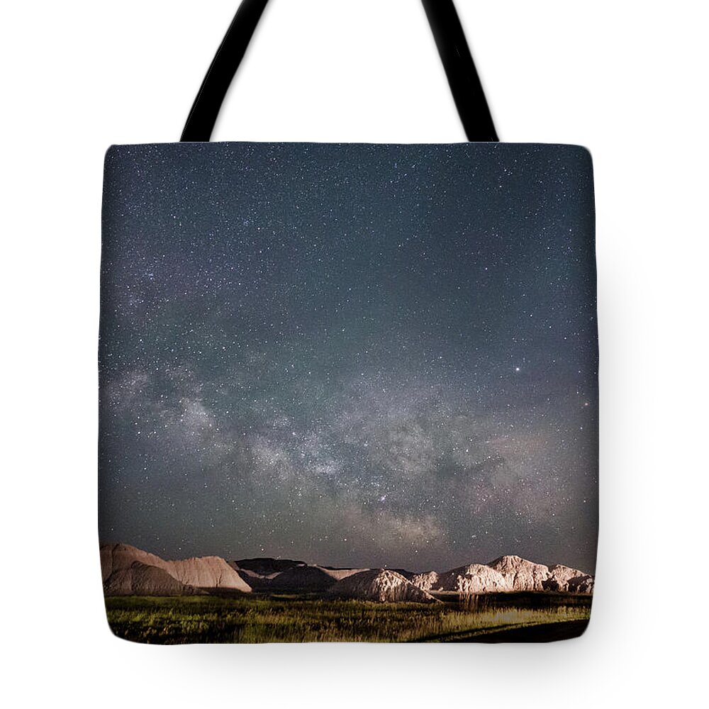 Dakota Tote Bag featuring the photograph Summer Sky at Badlands by Greni Graph