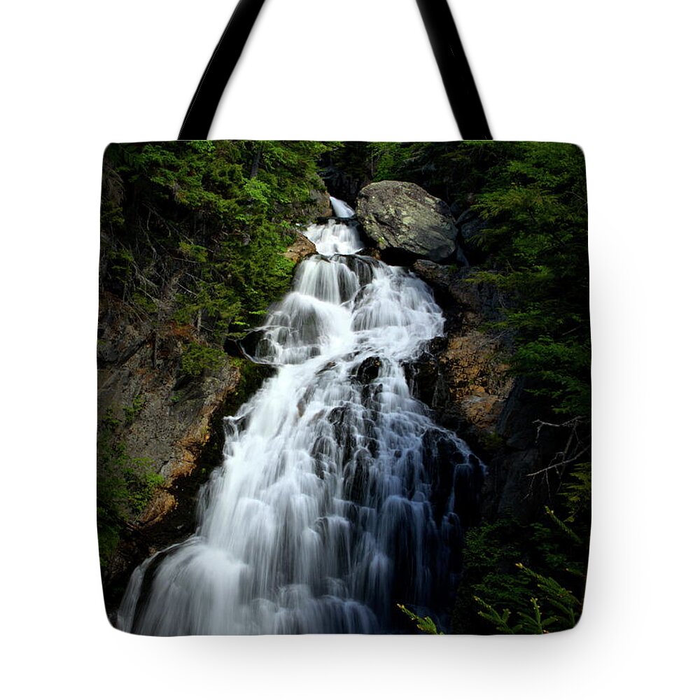 Waterfall Tote Bag featuring the photograph Summer Starts by Harry Moulton