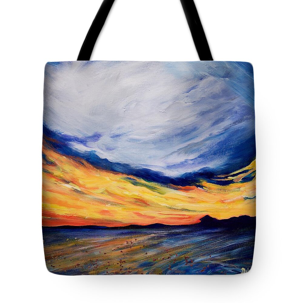 Summer Storm Tote Bag featuring the painting Summer Storm by Debi Starr