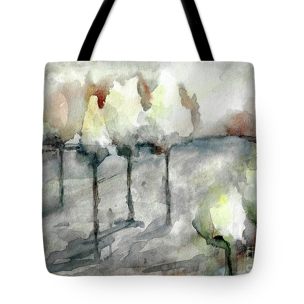 #creativemother Tote Bag featuring the painting Summer Trees by Francelle Theriot