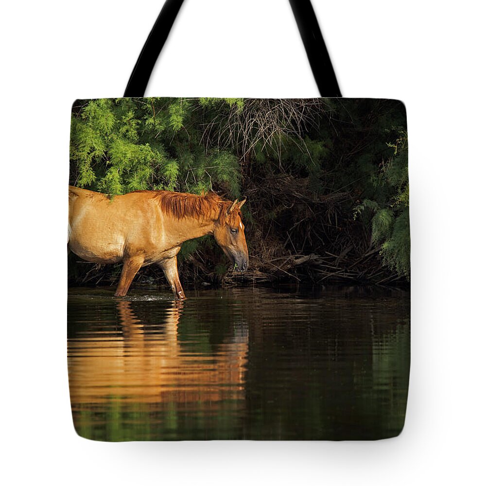River Tote Bag featuring the photograph Summer Reflected by Sue Cullumber