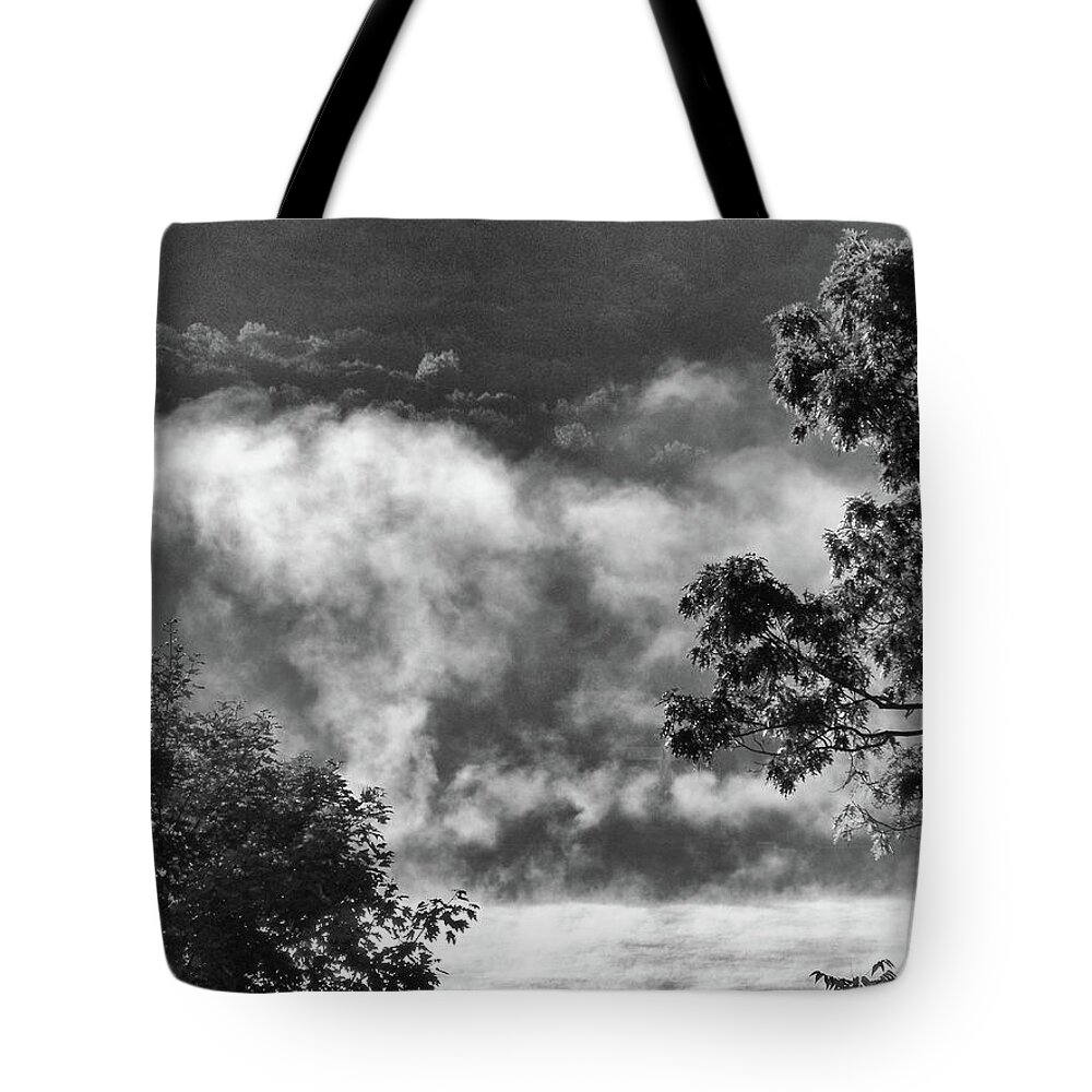 Fog Tote Bag featuring the photograph Summer's Leaving by Steven Huszar