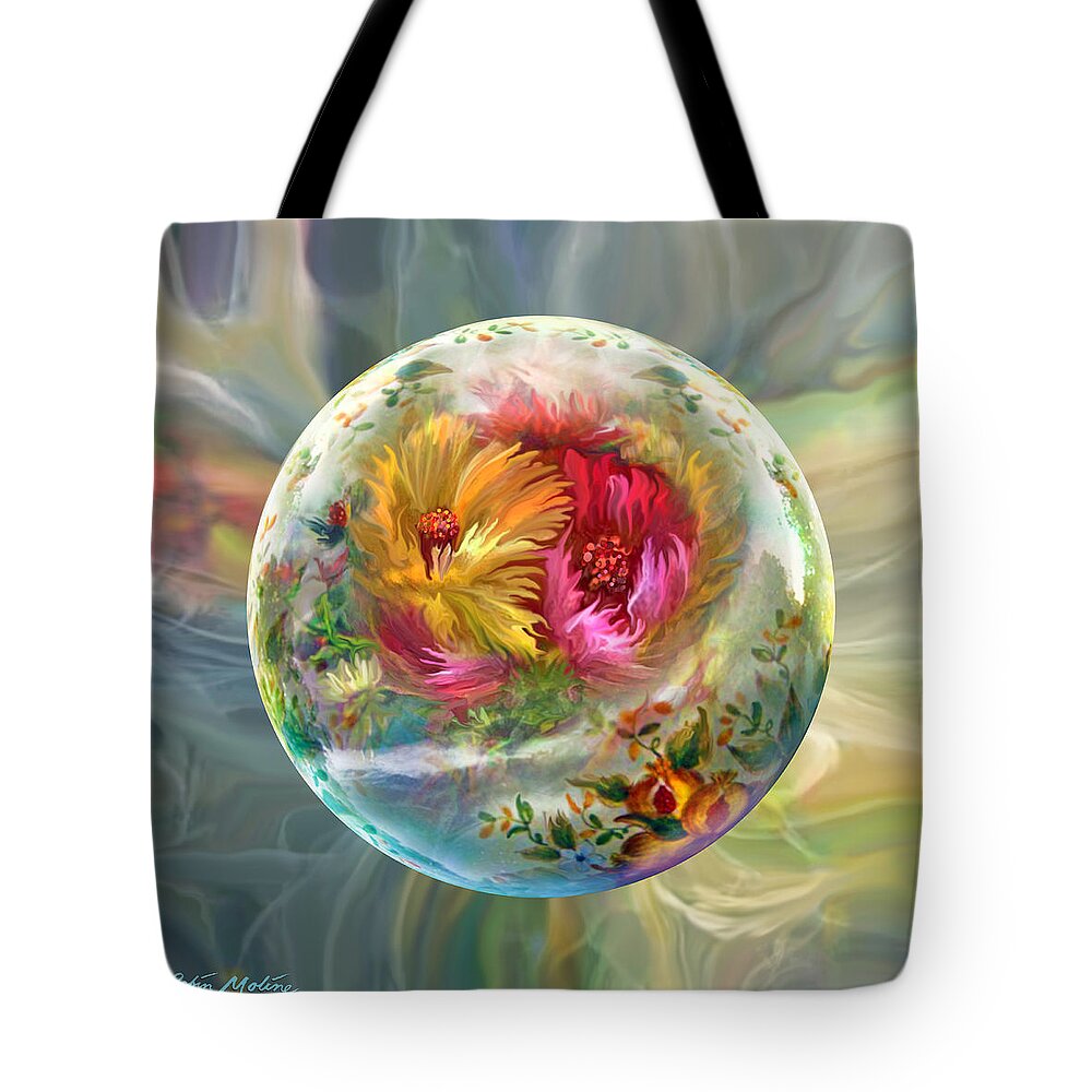  Summer Flowers Tote Bag featuring the digital art Summer Daydream by Robin Moline
