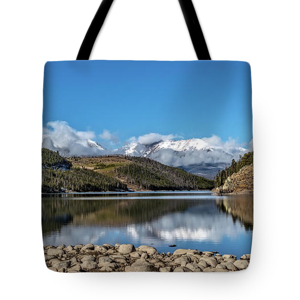 Summit Cove Tote Bag featuring the photograph Summit Cove November Snow by Stephen Johnson