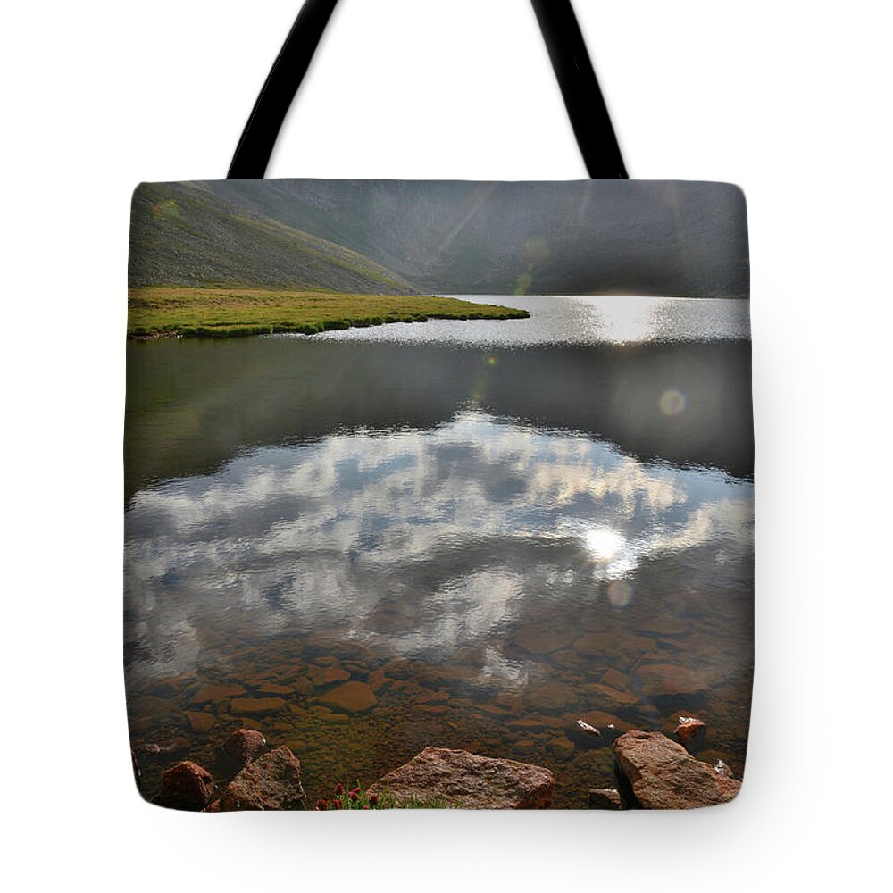 Mt. Evans Tote Bag featuring the photograph Summit Lake Sunset Along Mt. Evans Highway by Ray Mathis