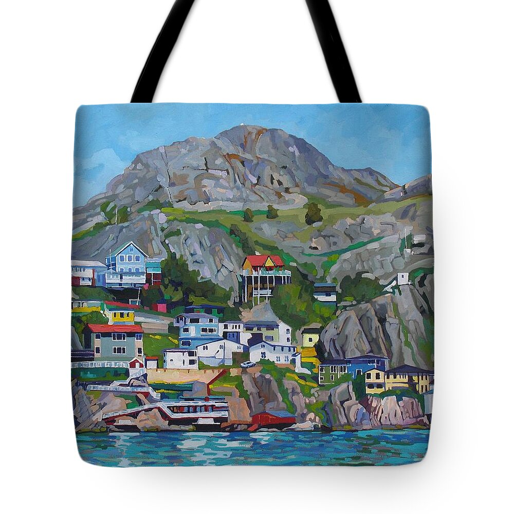 896 Tote Bag featuring the painting Sun of The Battery by Phil Chadwick