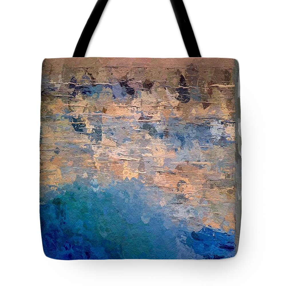 Anthony Fishburne Tote Bag featuring the digital art Sun Rays abstract by Anthony Fishburne