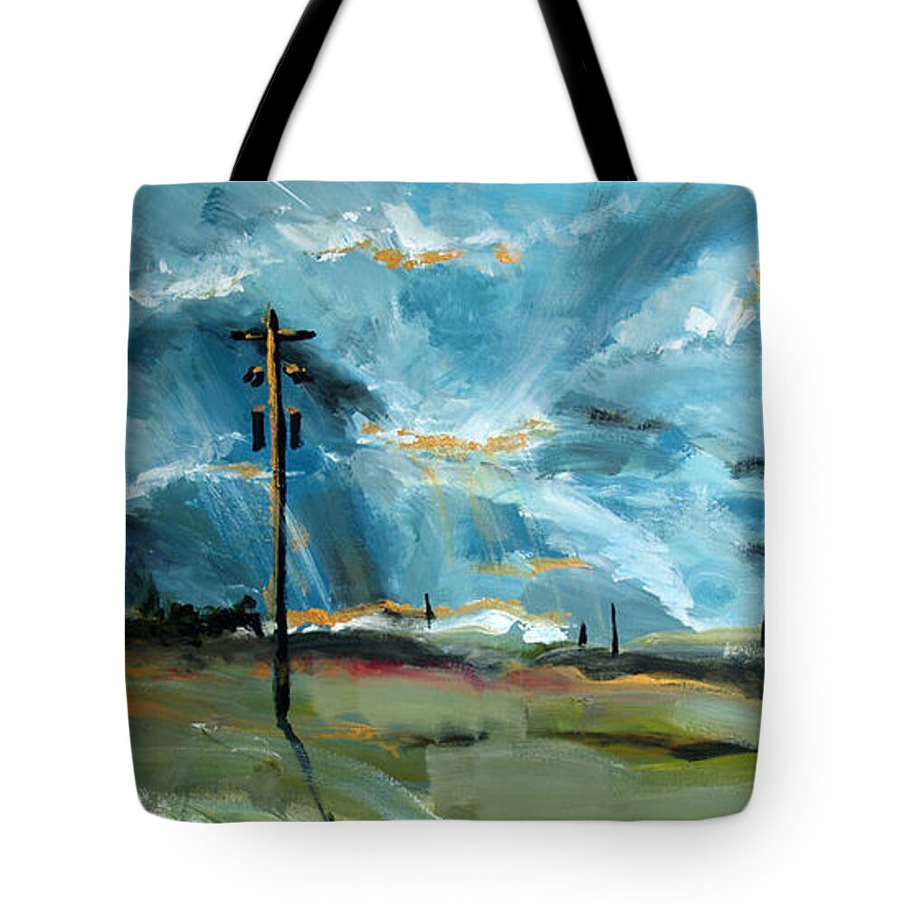  Tote Bag featuring the painting Sun Rays by John Gholson
