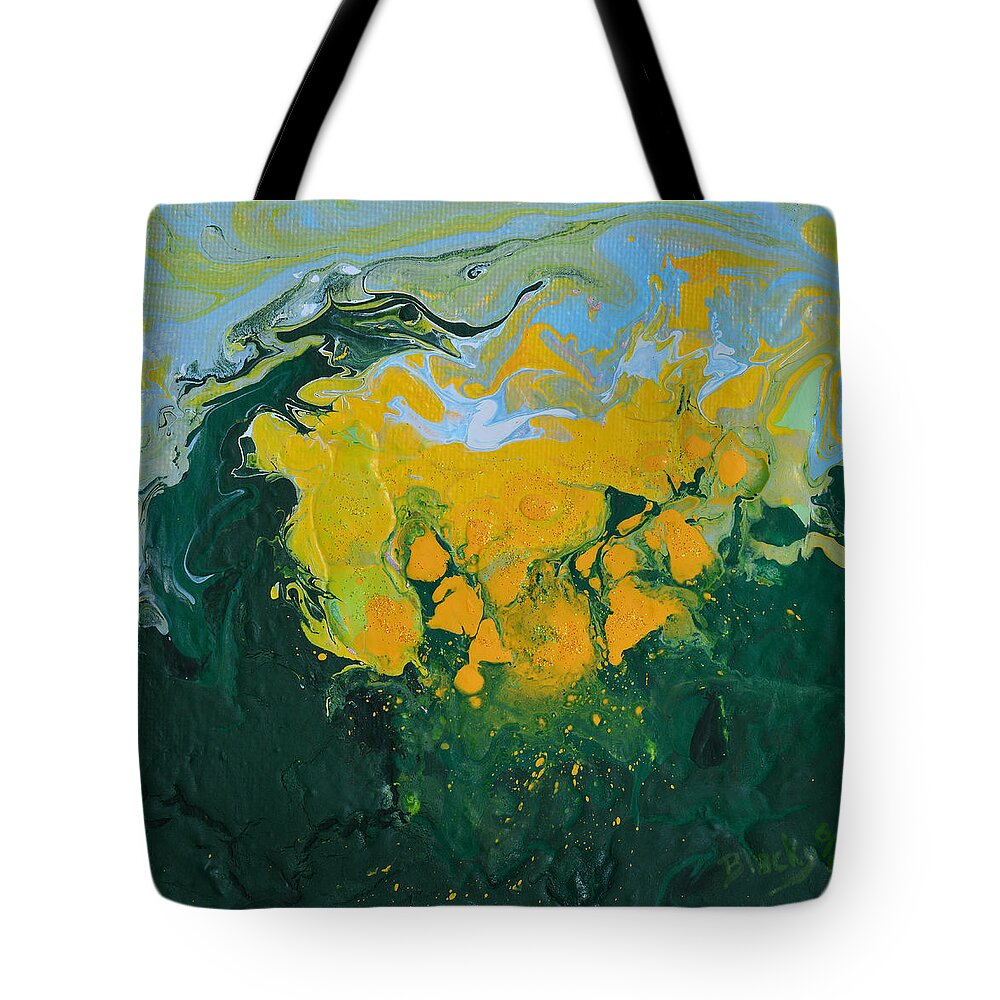 Dragon Tote Bag featuring the painting Sunbathing Dragon by Donna Blackhall