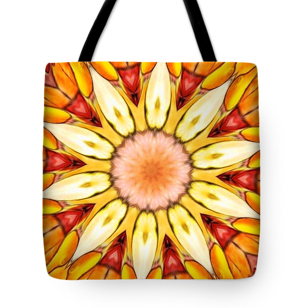 Fractal Tote Bag featuring the photograph Sunbloom by Nick Heap