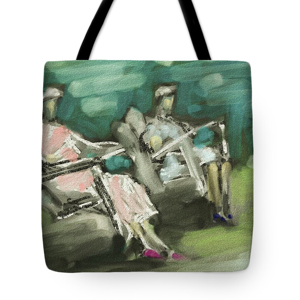 Figure Tote Bag featuring the digital art Sunday Afternoon Tea by Jim Vance