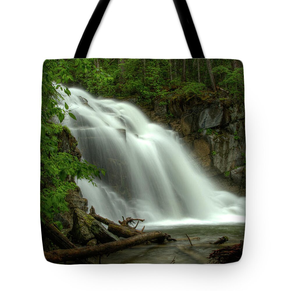 Landscape Tote Bag featuring the photograph Sunday Falls by Constance Puttkemery