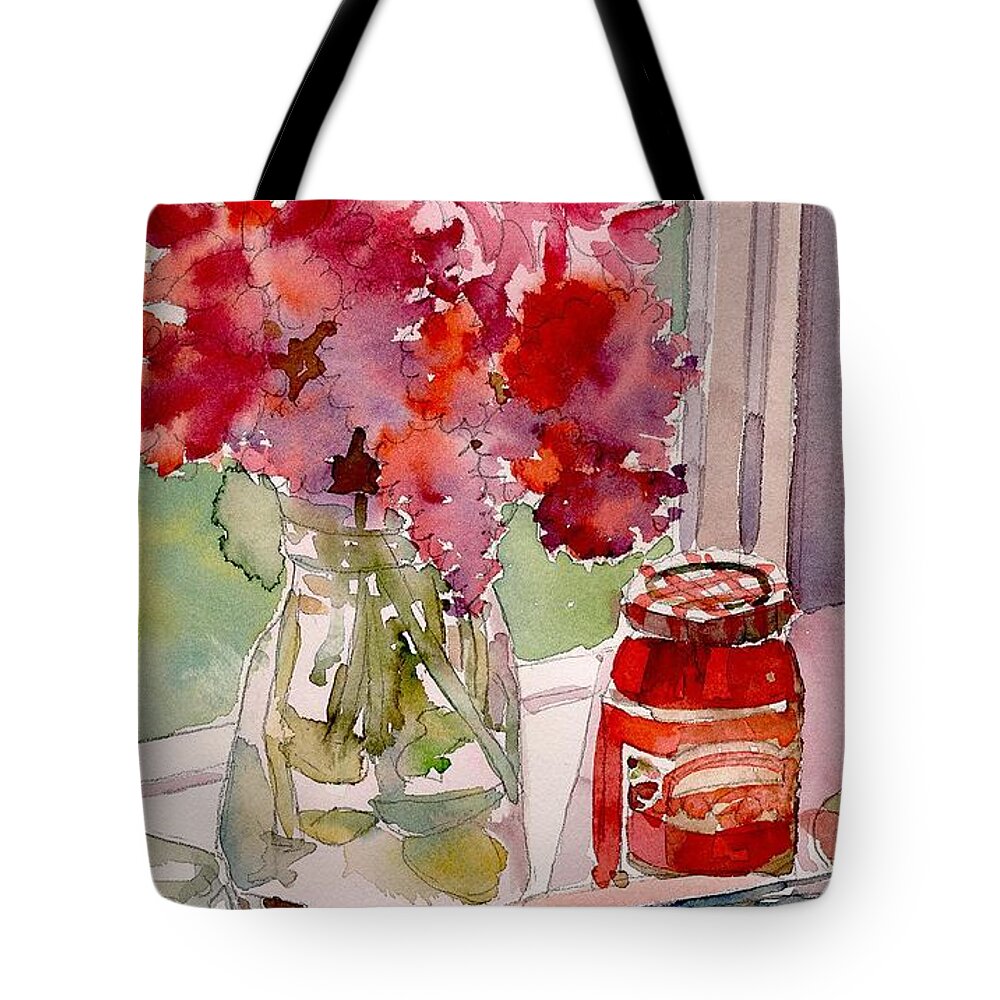 Food Tote Bag featuring the painting Sunday Morning by Yolanda Koh