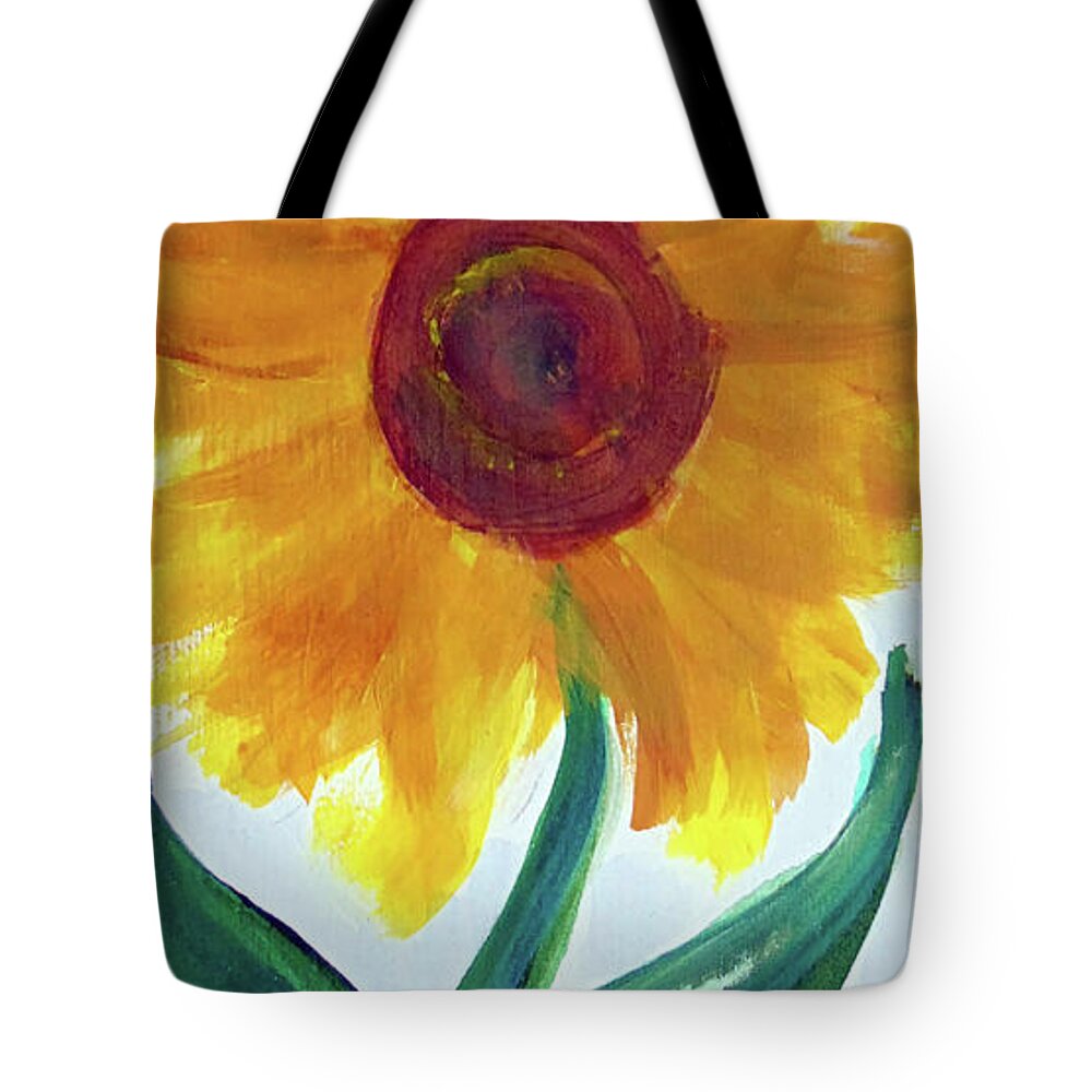  Tote Bag featuring the painting Sunflower 89 by Loretta Nash