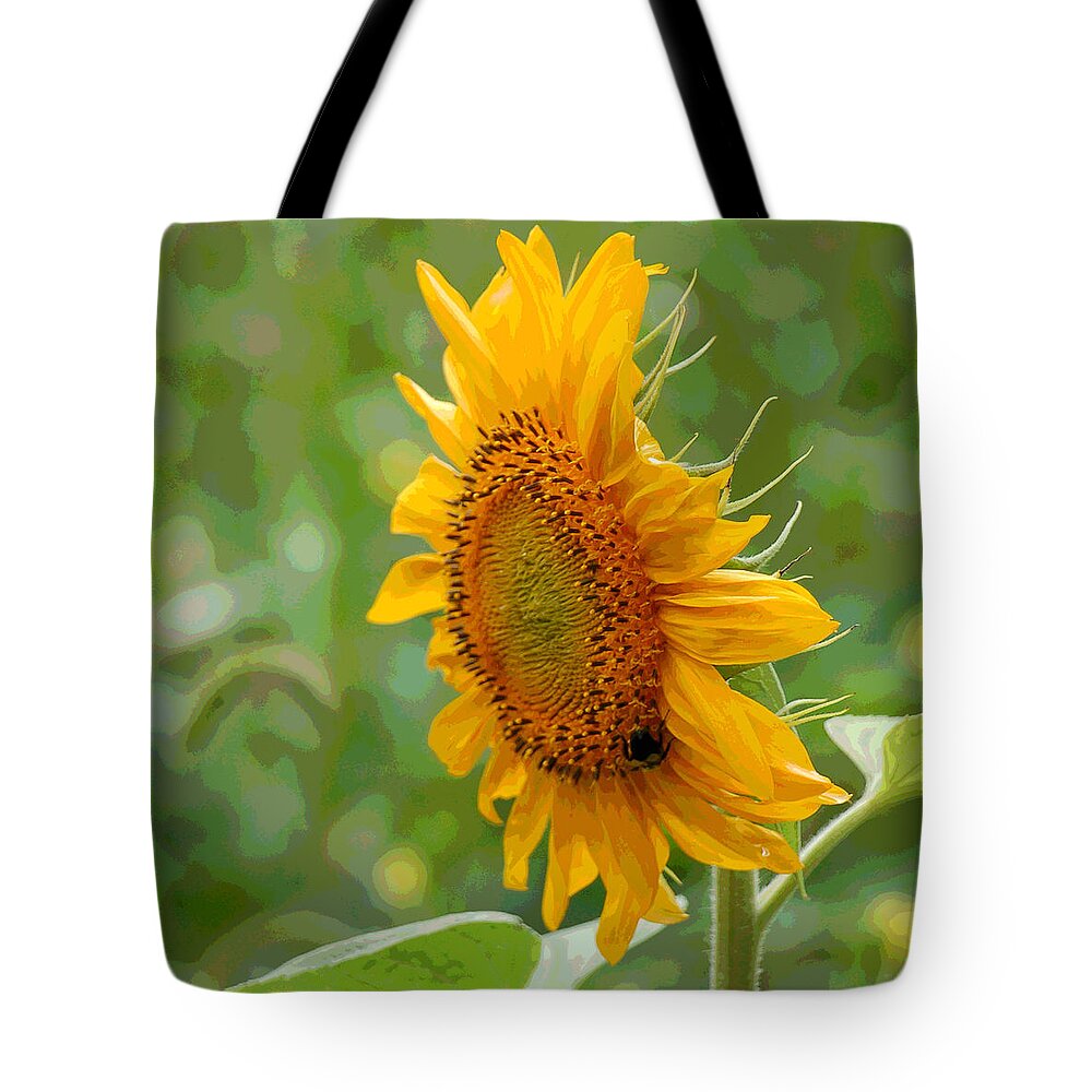 Sunflower Tote Bag featuring the photograph Sunflower Fun by Suzanne Gaff