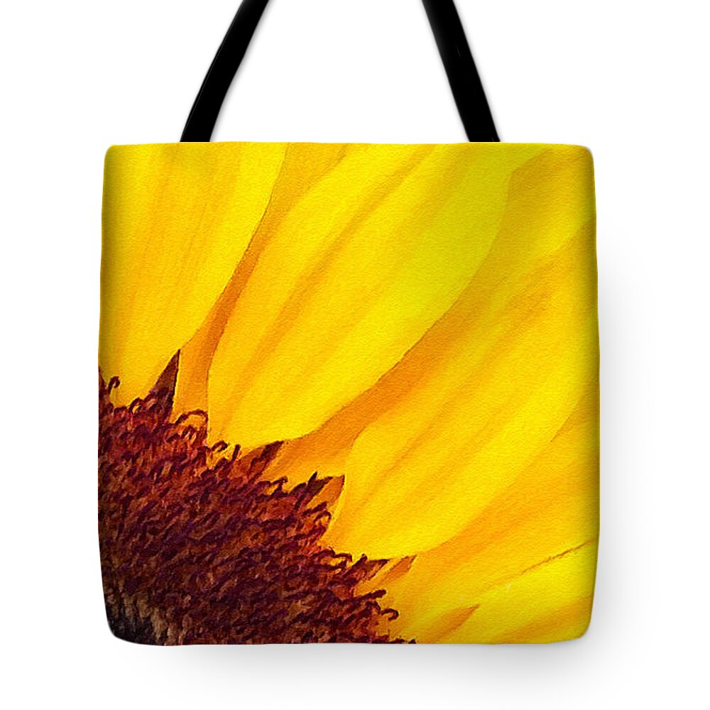 Sunflower Tote Bag featuring the digital art Summer Gold #1 by Julian Perry