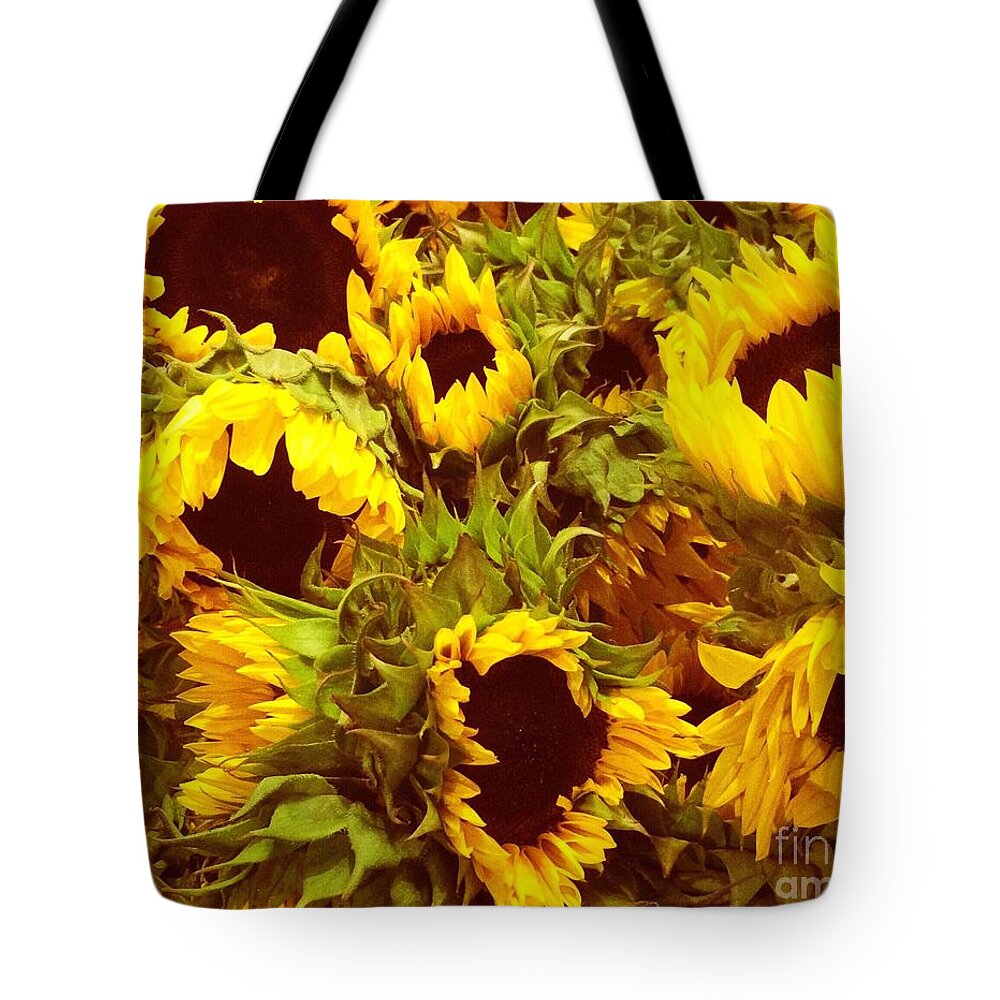 Sunflowers Tote Bag featuring the photograph Sunflower Party by Onedayoneimage Photography