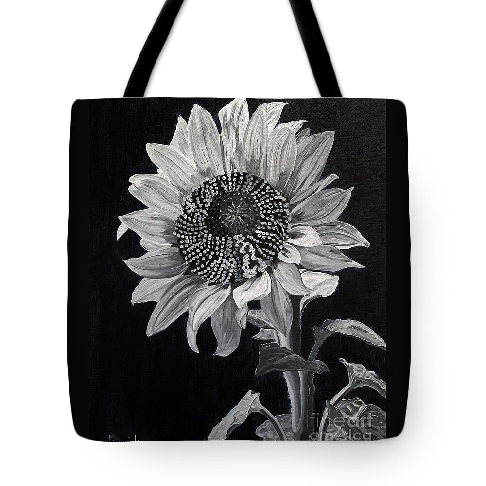Flower Tote Bag featuring the painting Sunflower Sutra by Mary Capriole