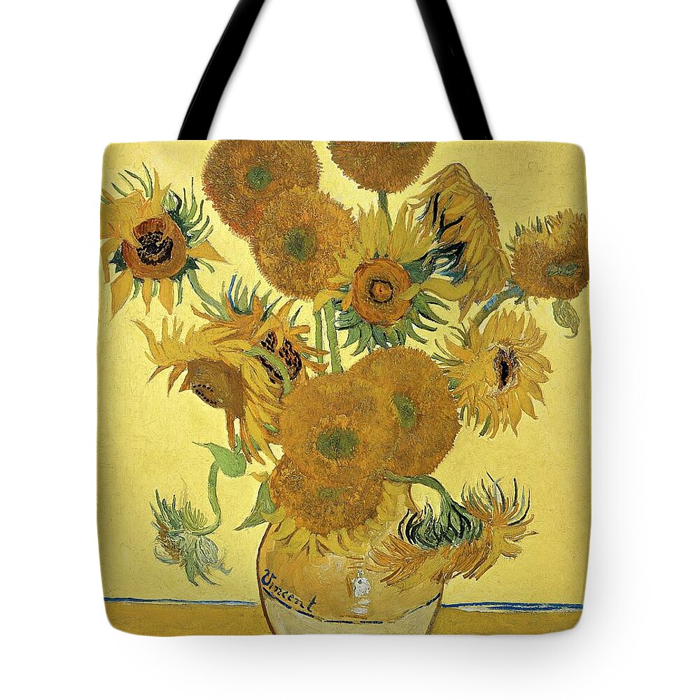 Sunflowers Tote Bag featuring the painting Sunflowers, 1888 by Vincent Van Gogh