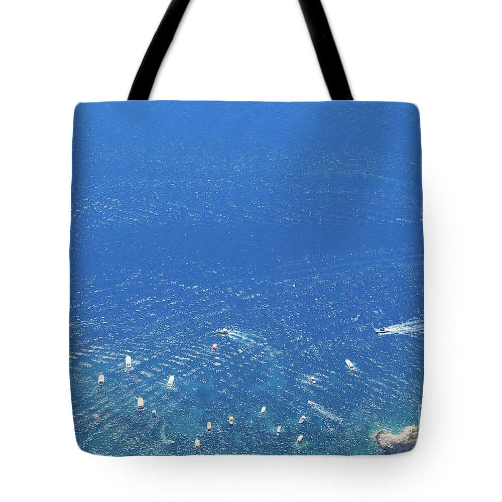 Capri Tote Bag featuring the photograph Sunlight and the Sea by Anastasy Yarmolovich