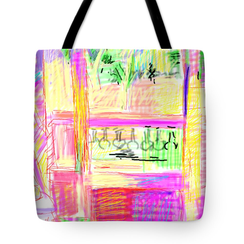 Table Tote Bag featuring the digital art Sunlight Through The Window by Joe Roache