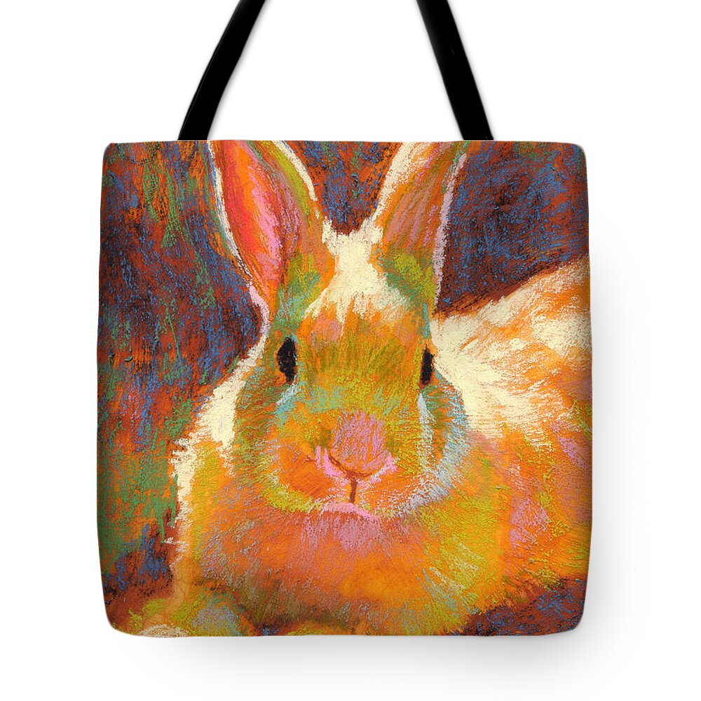 Rabbit Tote Bag featuring the pastel Sunny Bun by Rita Kirkman