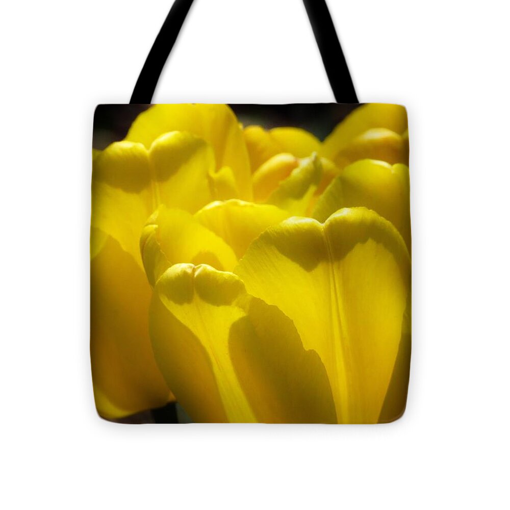 Tulips Tote Bag featuring the photograph Sunny Yellow Tulips by Lori Frisch