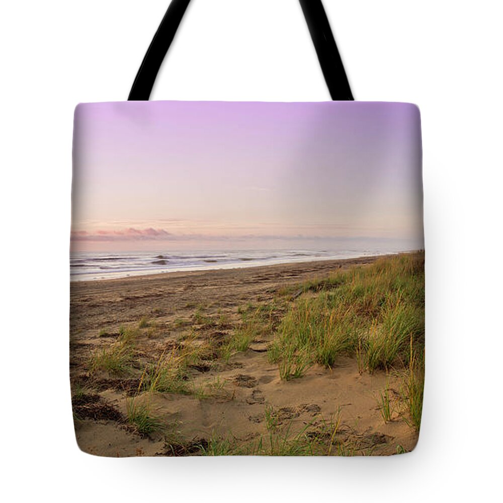 Atlantic Tote Bag featuring the photograph Sunrise Over Sand Dunes by Paul Riedinger