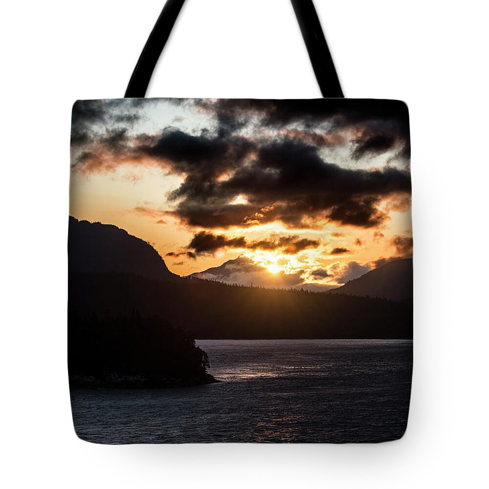Landscape Tote Bag featuring the photograph Sunrise over the Inland Passage by Matt Swinden