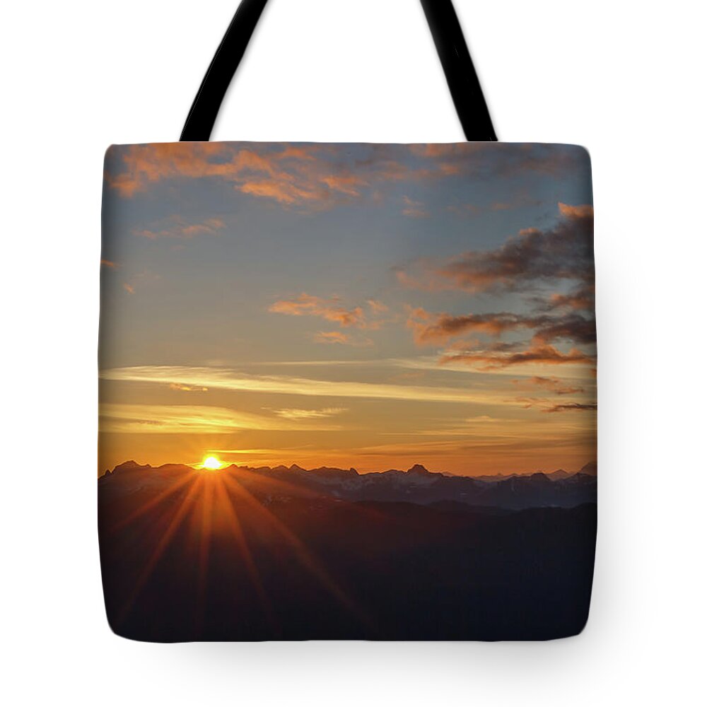 Canada Tote Bag featuring the photograph View From Mount Seymour at Sunrise by Rick Deacon