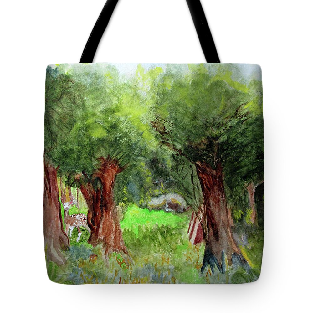 Watercolor Tote Bag featuring the painting Sunrise by Sandy McIntire